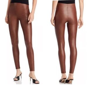 Aqua Faux Leather Leggings